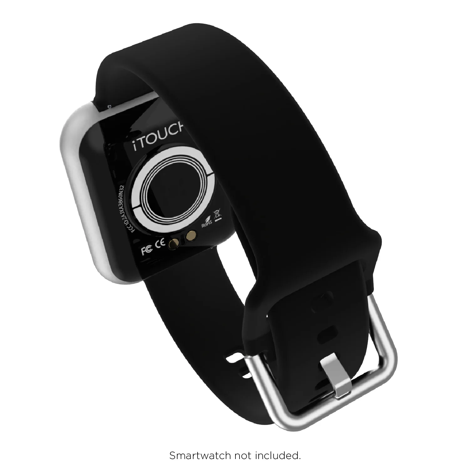 iTouch Air 3 44mm/Air 4 Extra Interchangeable Strap: Black Silicone - Image 4