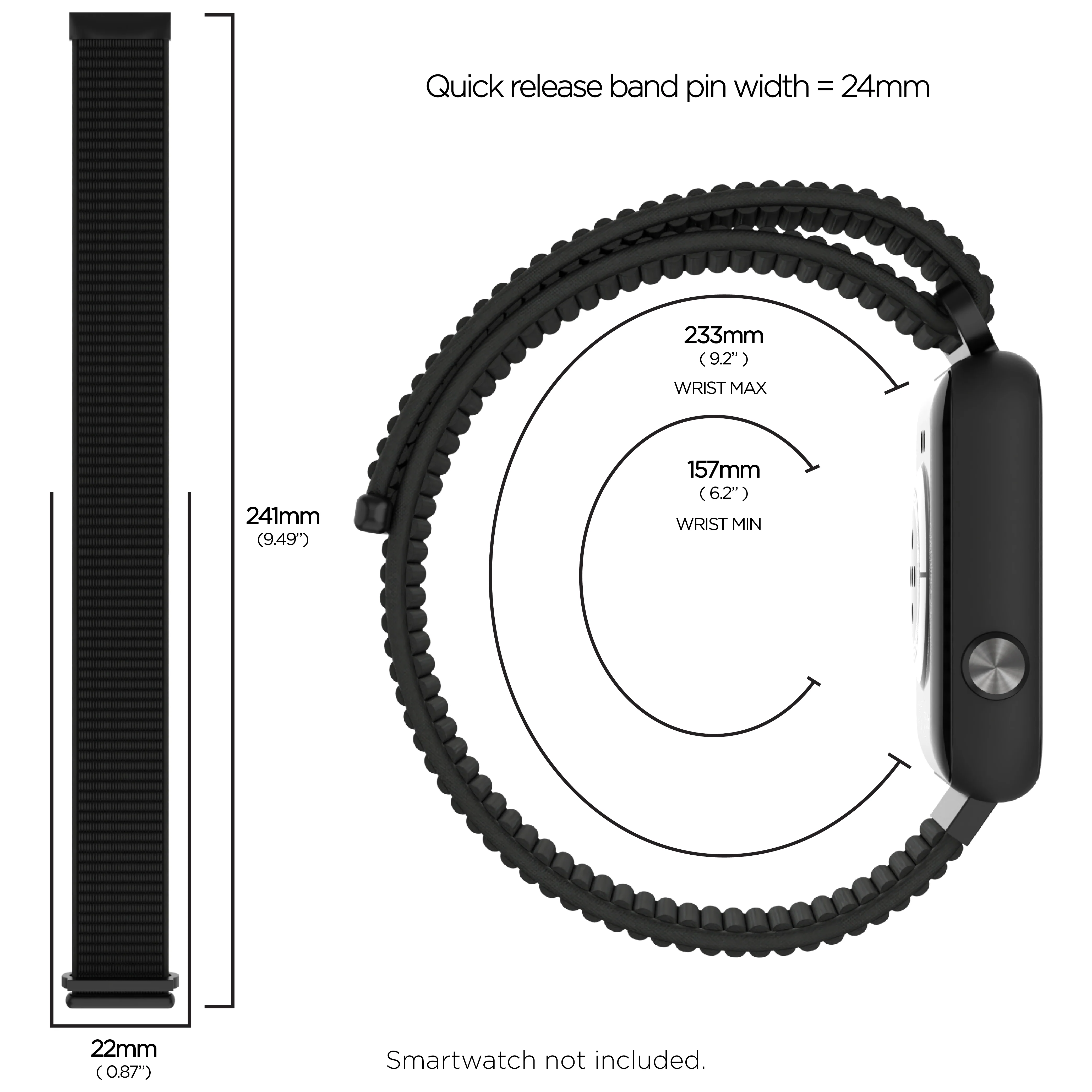 iTouch Air 4 | Jillian Michaels Edition Extra Band: Black Fabric - Image 6