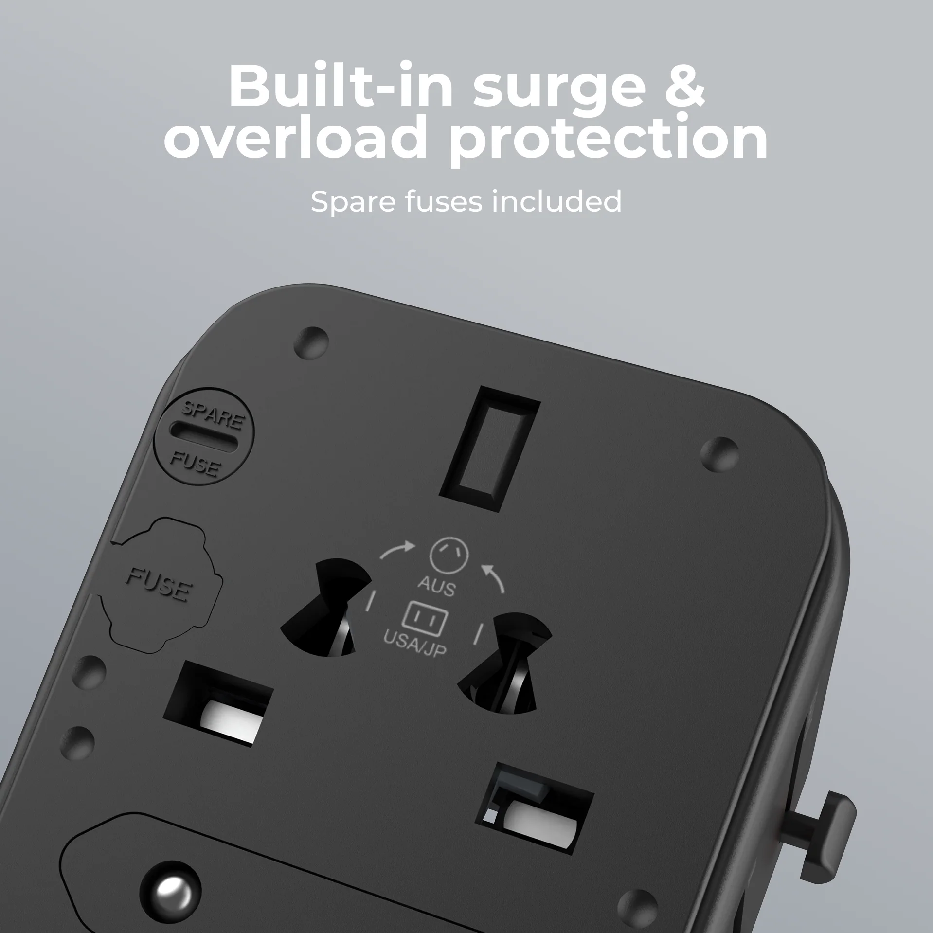 iTouch International Travel Adapter Black/White - Image 3
