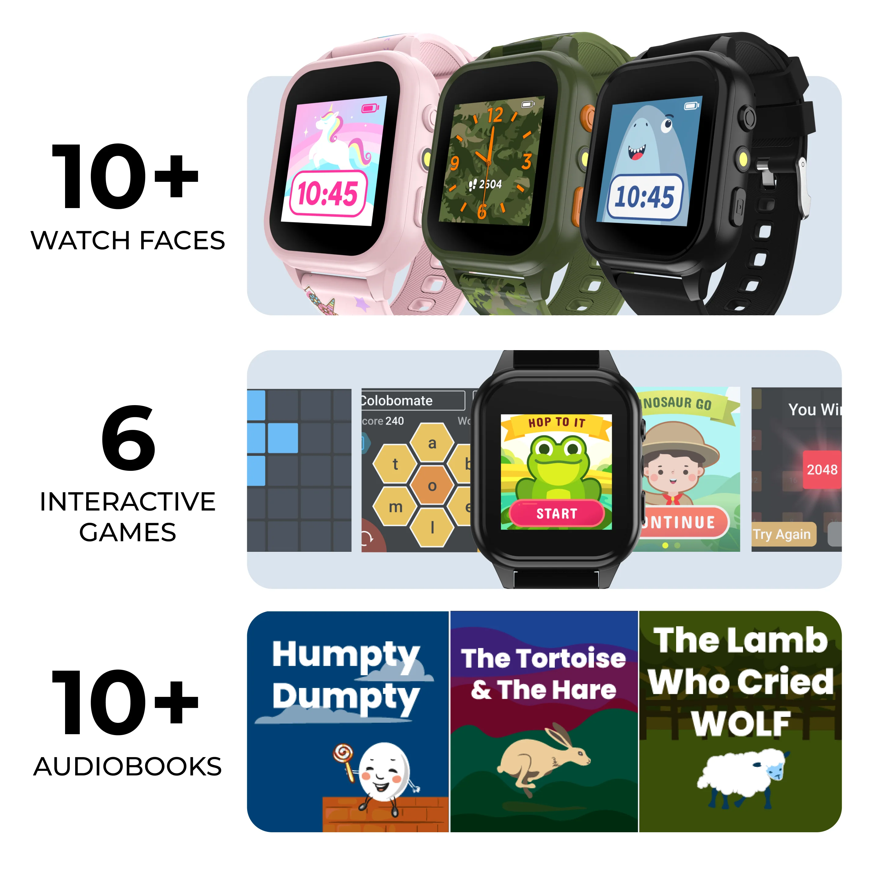 Playzoom 4 Go Kids Smartwatch and Bluetooth Headphone Bundle in Pink/Purple Unicorn - Image 7