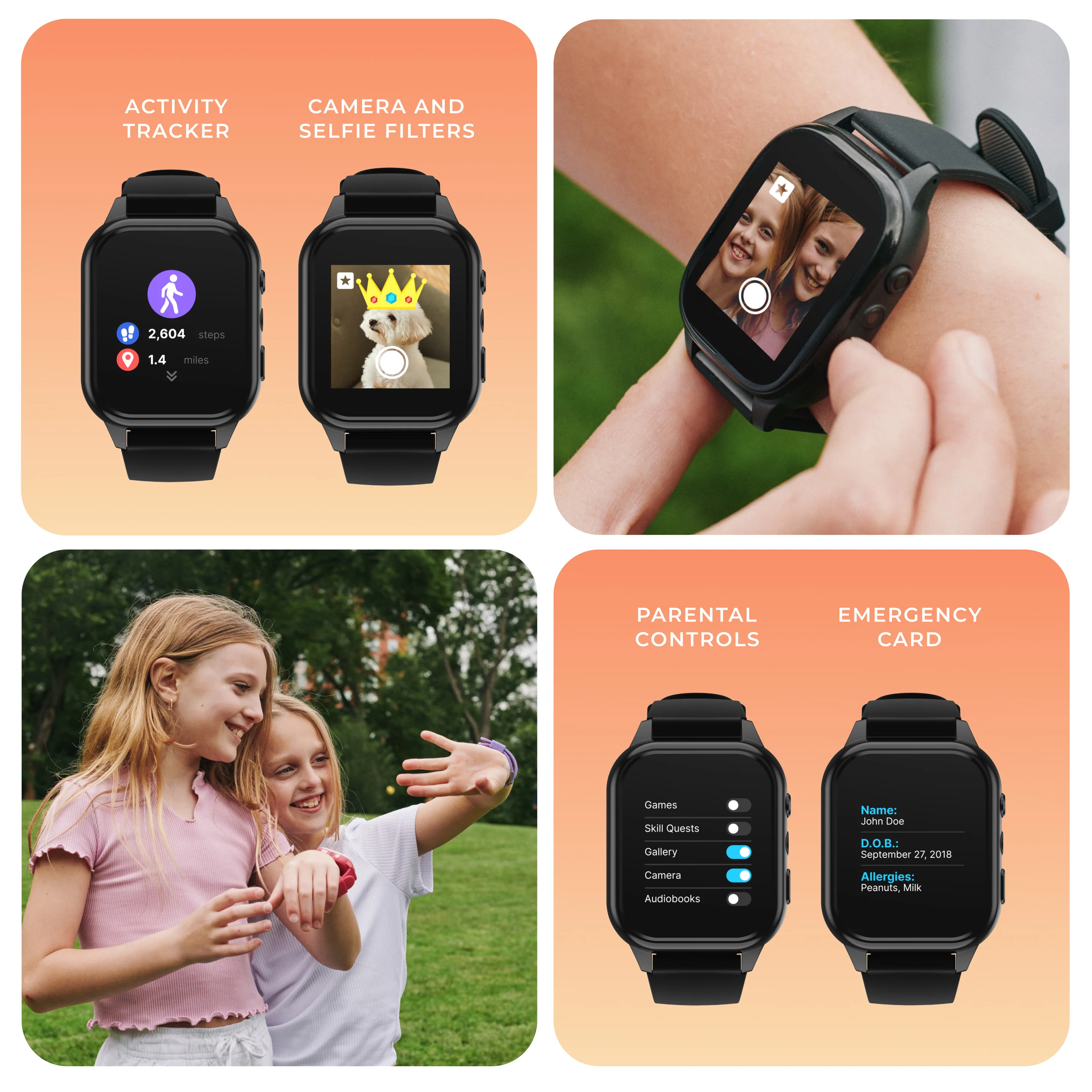 Playzoom 4 Go Kids Smartwatch and Bluetooth Headphone Bundle in Pink/Purple Unicorn - Image 9
